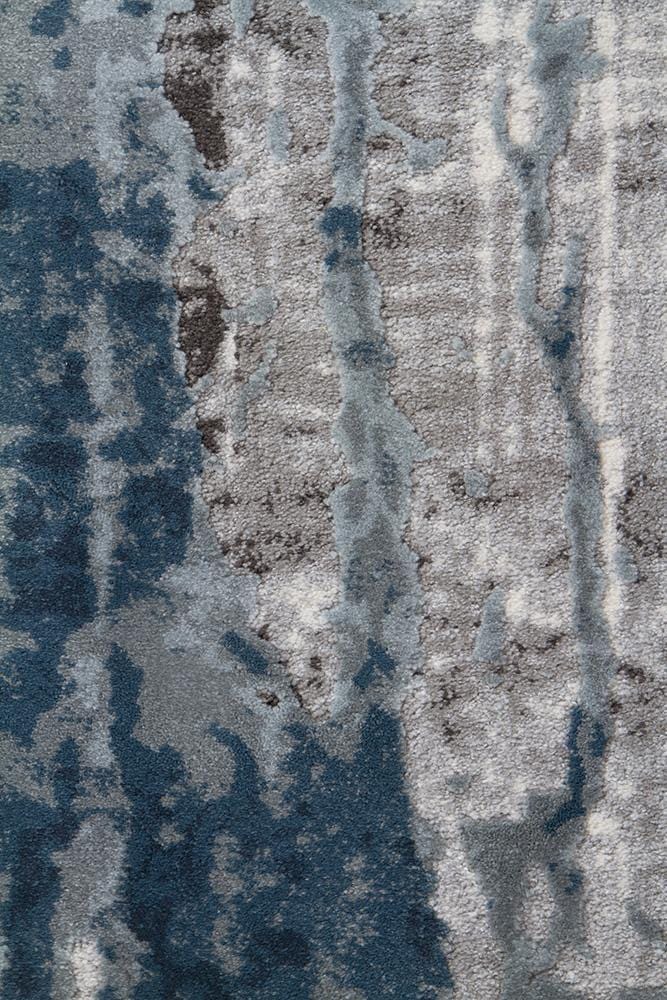 Kendra Roxana Distressed Timeless Rug Blue Grey White