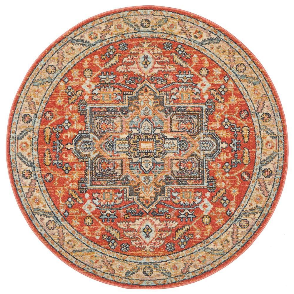 Round Legacy Rug In Terracotta