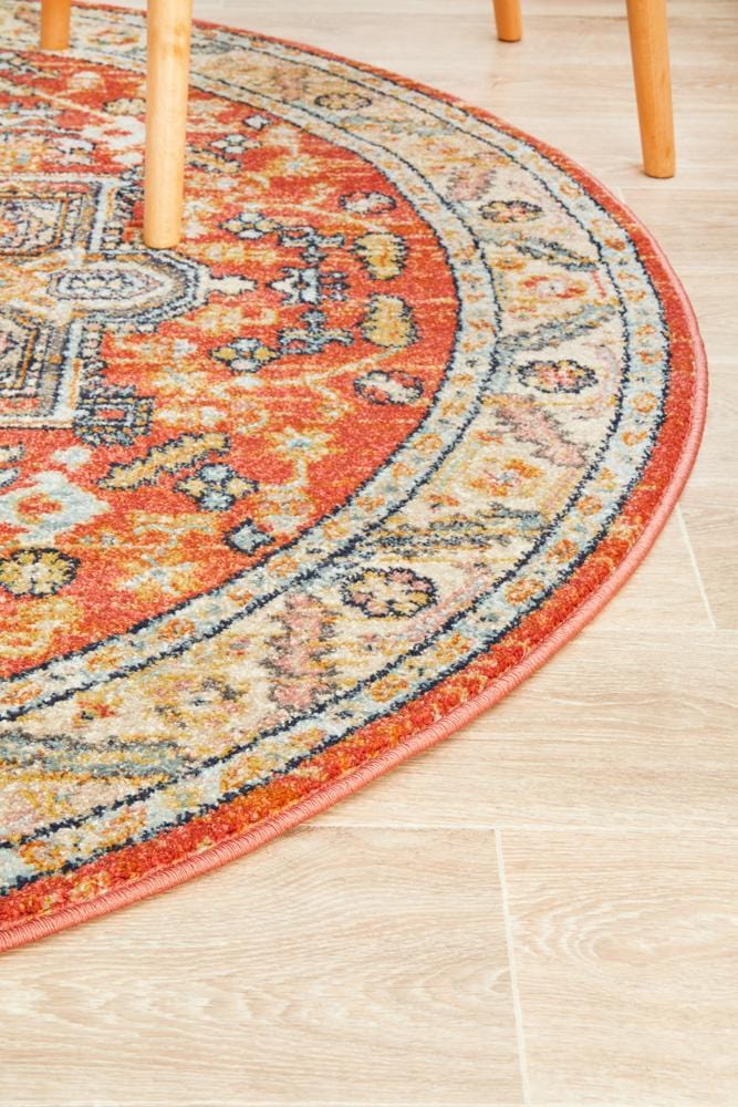 Round Legacy Rug In Terracotta