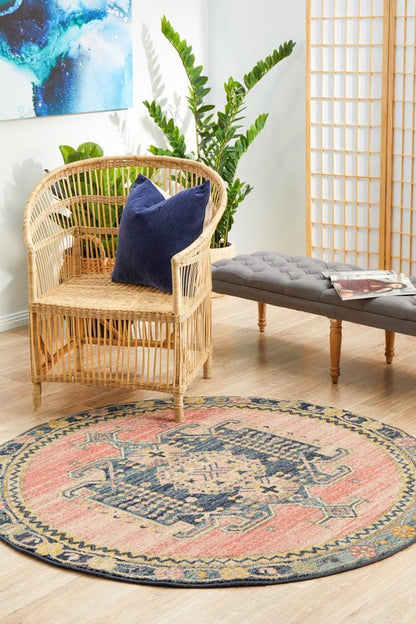 Legacy In Earth Tones Round Rug