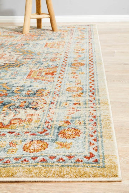 Legacy in Blue and Multi Coloured Rug