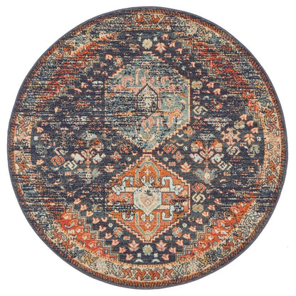 Round Legacy Rug In Navy