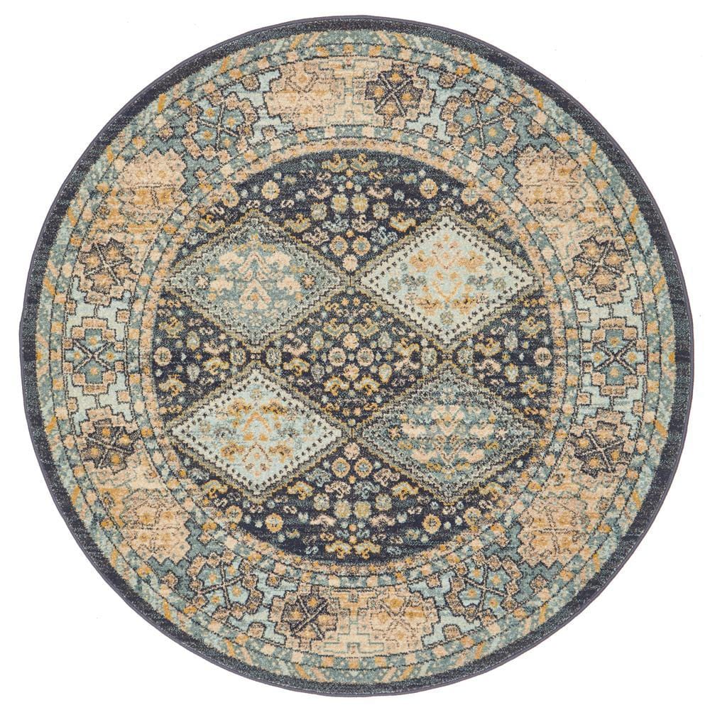 Round Legacy Rug In Dusty Navy