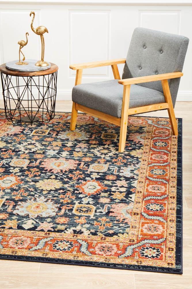 Legacy In Navy & Rust Rug