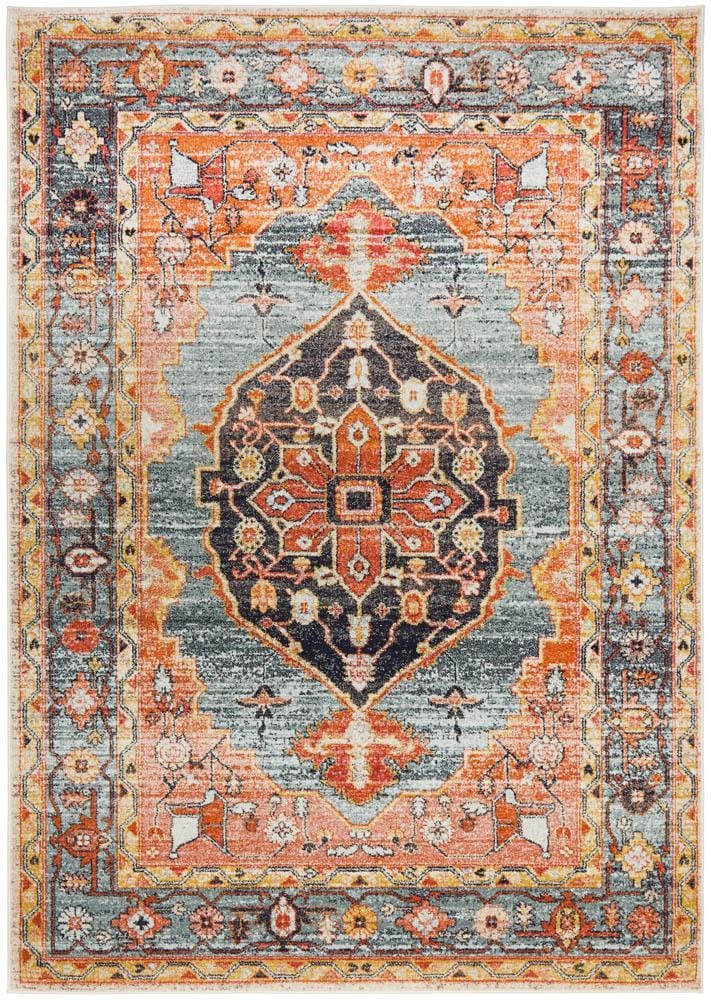 Legacy Rug In Rust & Blue