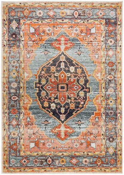 Legacy Rug In Rust & Blue