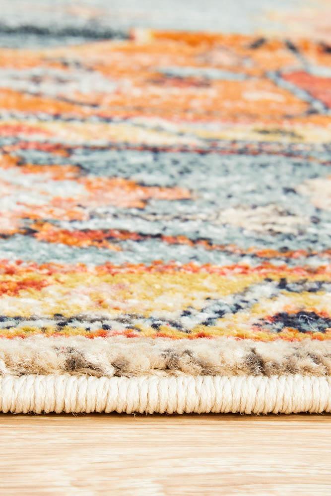 Legacy Rug In Rust & Blue