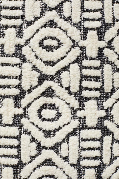 Levi Dark with Ivory - Far Fetch Rugs