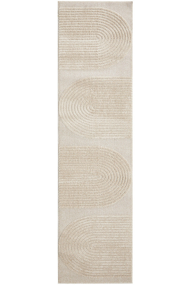 Lotus Abbey in Beige Runner Rug