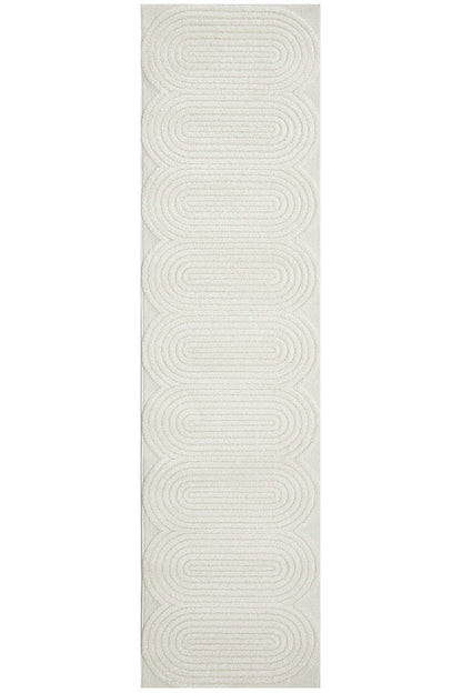 Lotus Carl in White Runner Rug