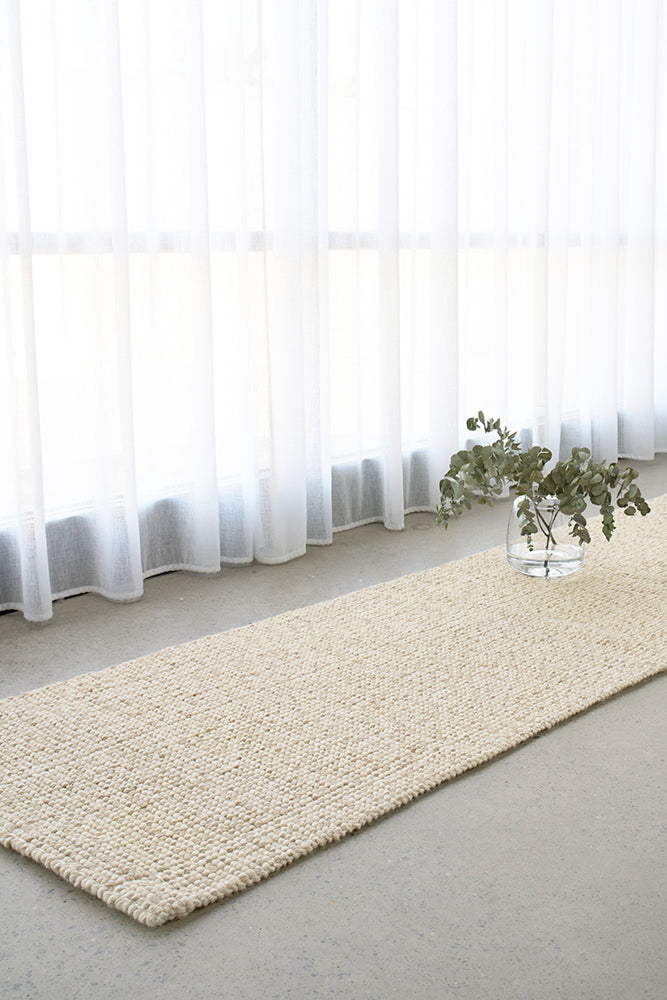 Madras Parker In Cream : Runner Rug