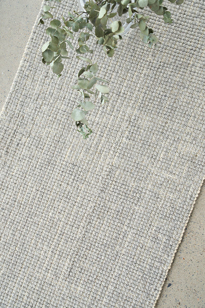 Madras Parker Dove In White & Grey : Runner Rug