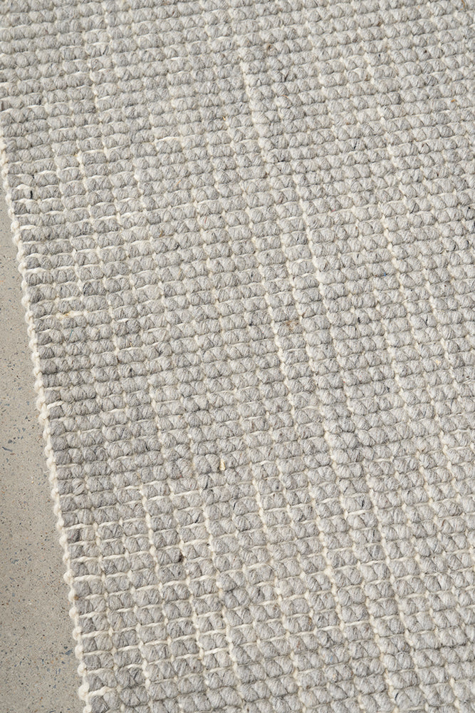 Madras Parker Dove In White & Grey : Runner Rug