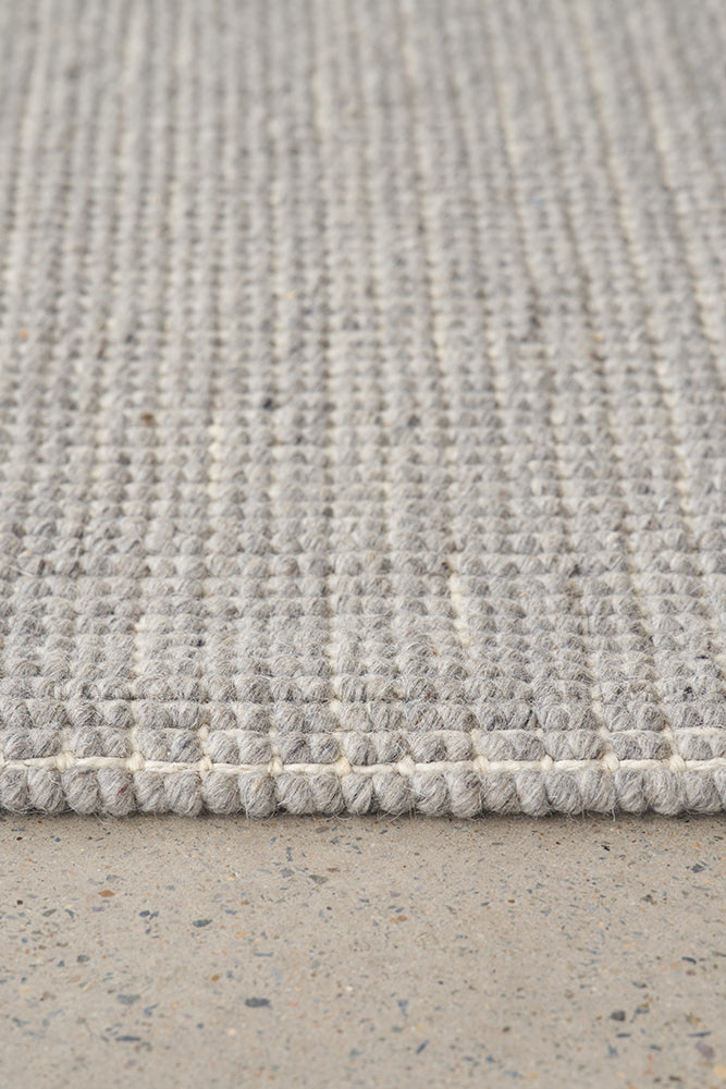 Madras Parker Dove In White & Grey : Runner Rug