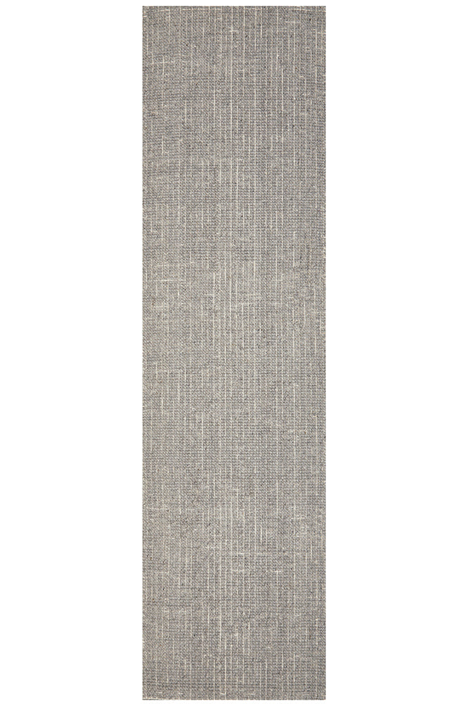 Madras Parker Dove In White & Grey : Runner Rug