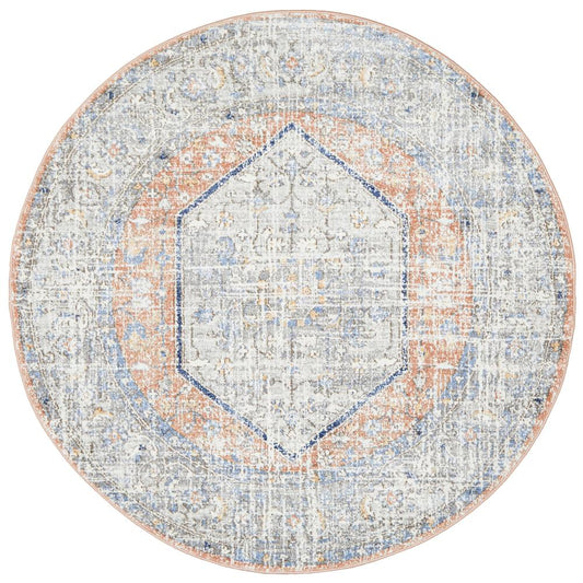 Mayfair Chloe Peach Round Rug