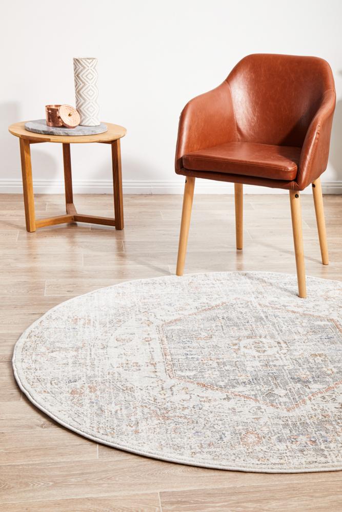 Mayfair Chloe Silver Round Rug