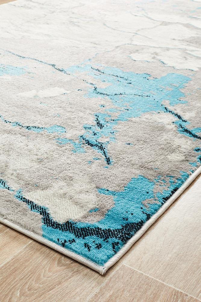 Broken Metro In Blue Rug