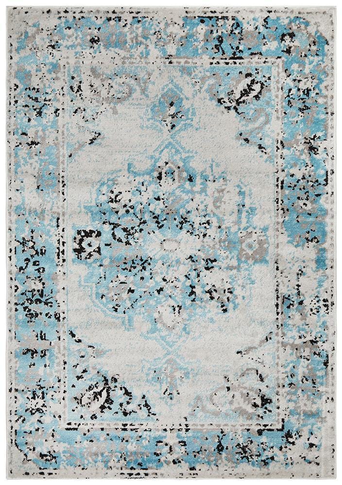 Alexa Transitional Rug Blue Grey - Far Fetch Rugs