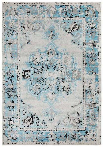 Alexa Transitional Rug Blue Grey - Far Fetch Rugs