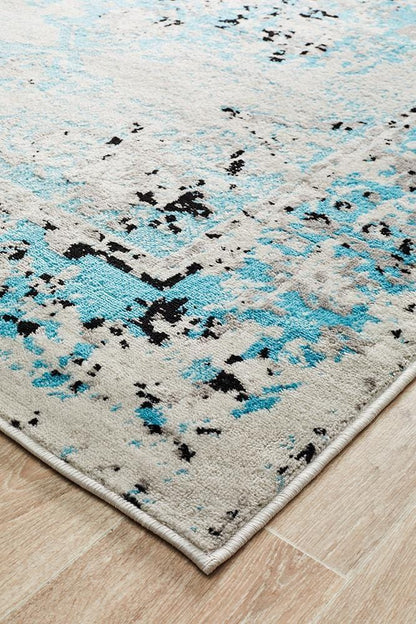 Alexa Transitional Rug Blue Grey - Far Fetch Rugs