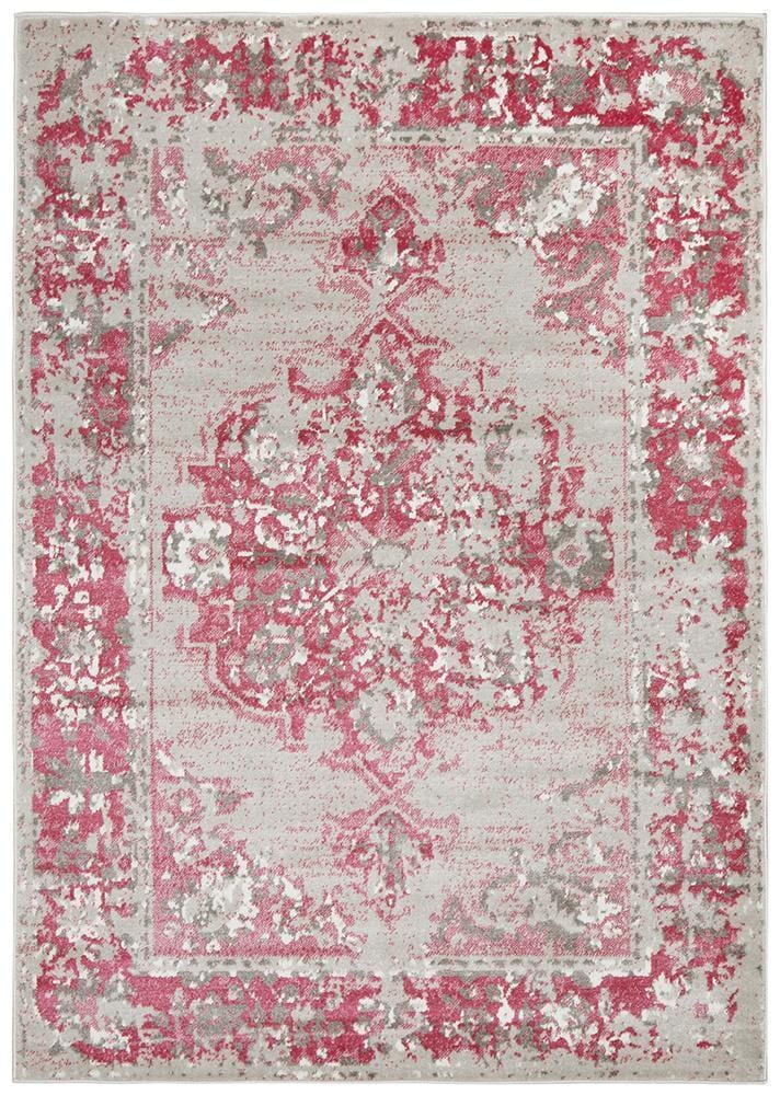 Alexa Transitional Rug Grey Fuchsia - Far Fetch Rugs