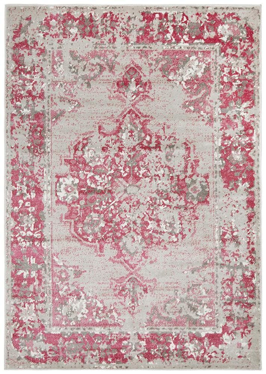 Alexa Transitional Rug Grey Fuchsia - Far Fetch Rugs