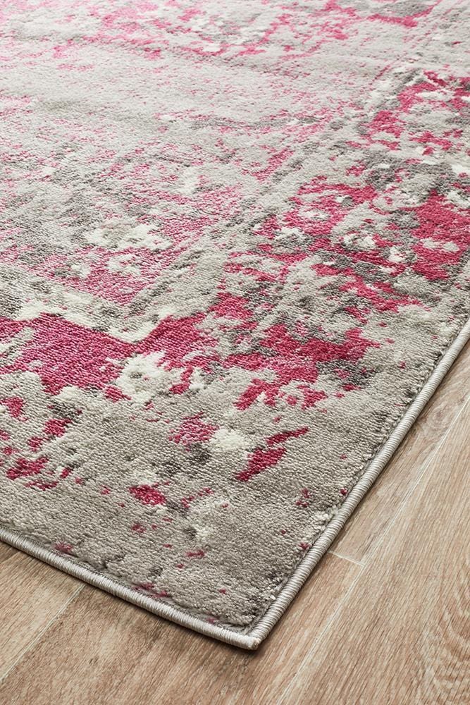 Alexa Transitional Rug Grey Fuchsia - Far Fetch Rugs