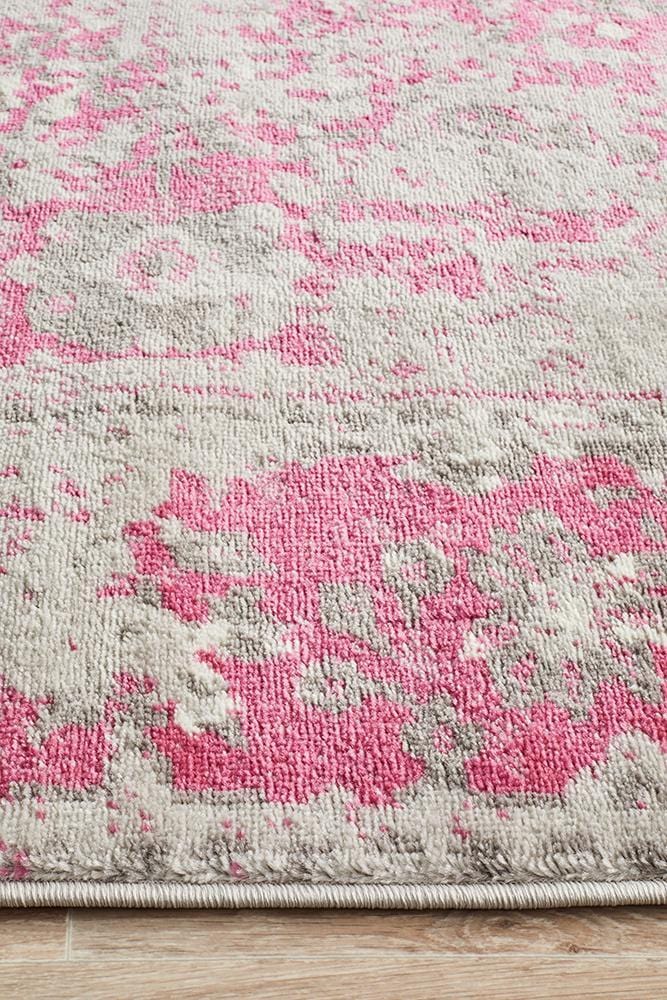 Alexa Transitional Rug Grey Fuchsia - Far Fetch Rugs