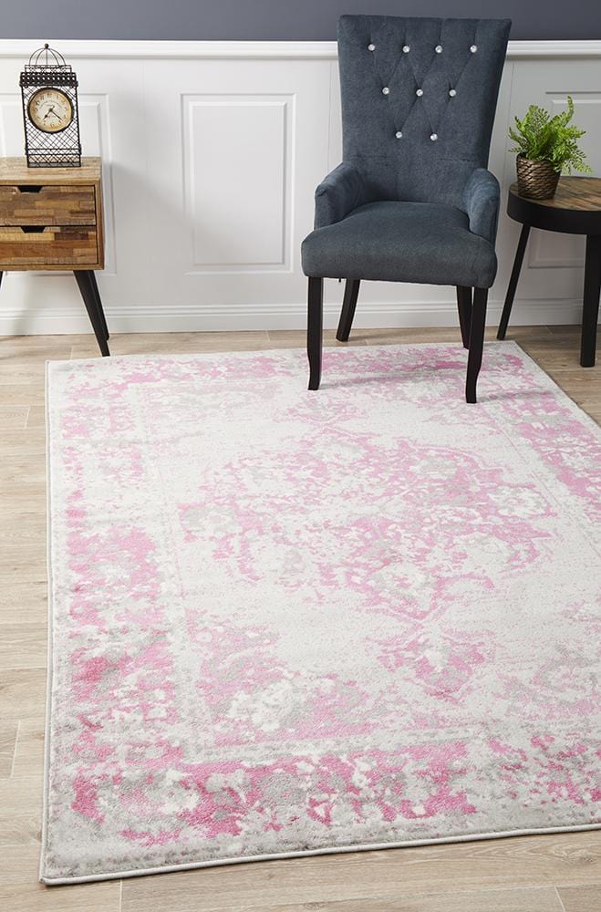 Alexa Transitional Rug Grey Fuchsia - Far Fetch Rugs