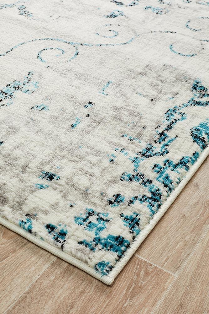 Giselle Transitional Rug Blue Grey - Far Fetch Rugs