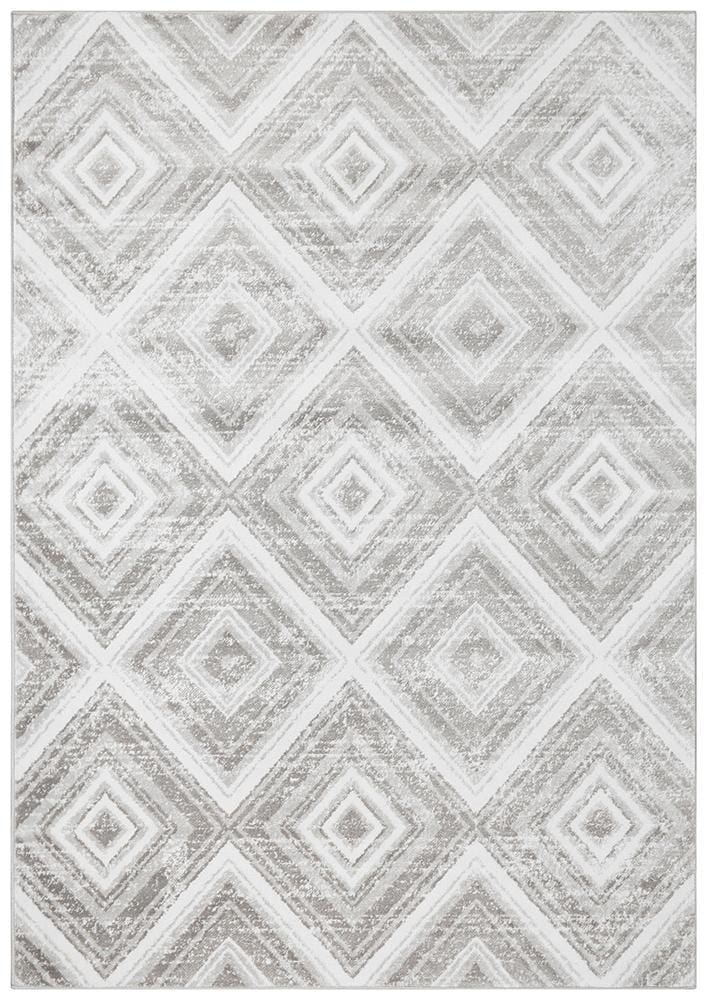 Metro Diamond Silver Rug