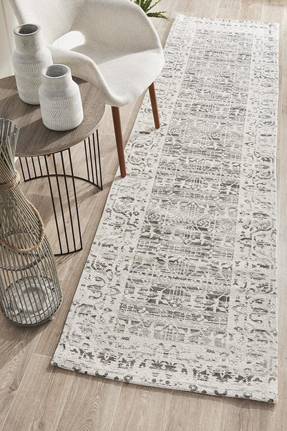 Magnolia Tribal Silver Runner Rug