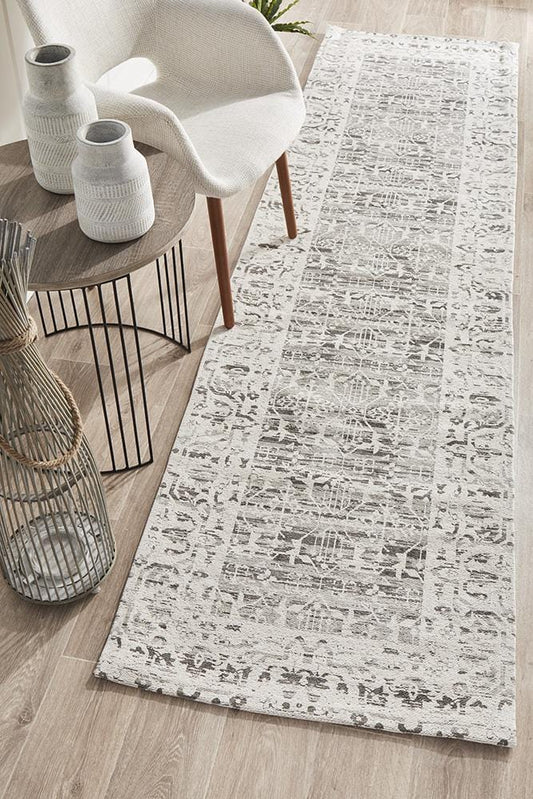 Magnolia Tribal Silver Runner Rug