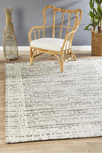 Silver Magnolia Tribal Rug