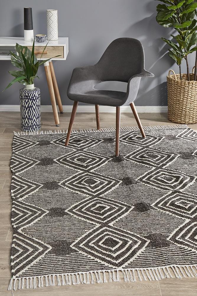 Miller Diamond Charcoal Rug