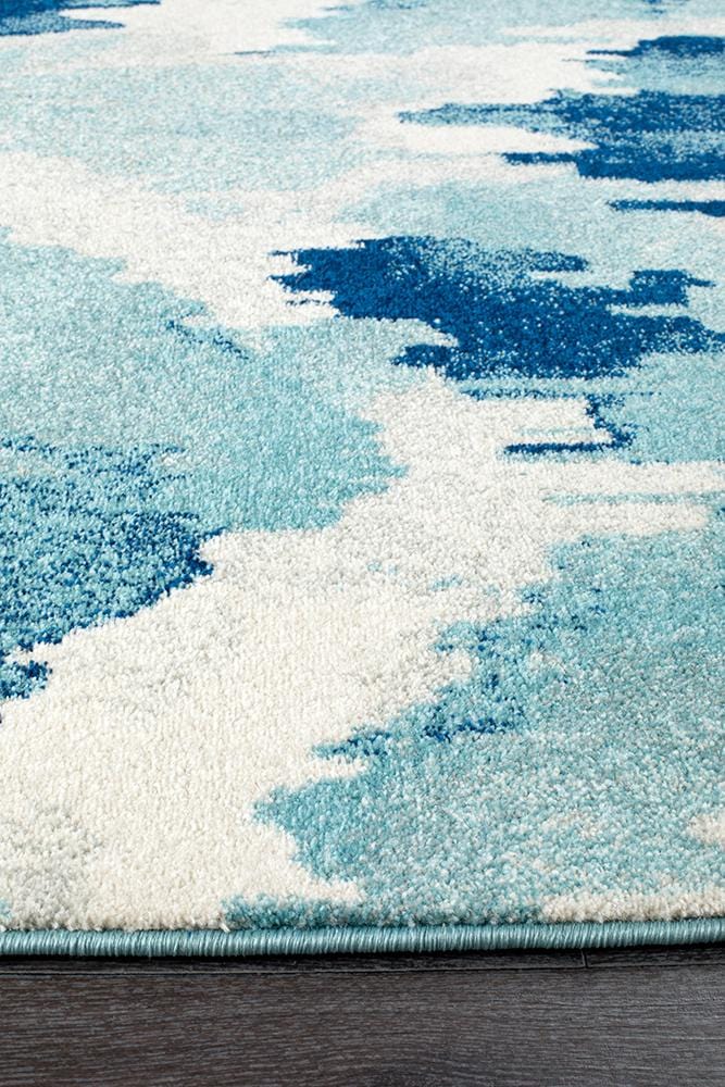 Mirage Water Blue Runner Rug