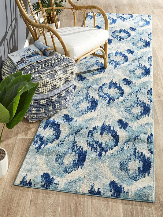 Mirage Water Blue Runner Rug