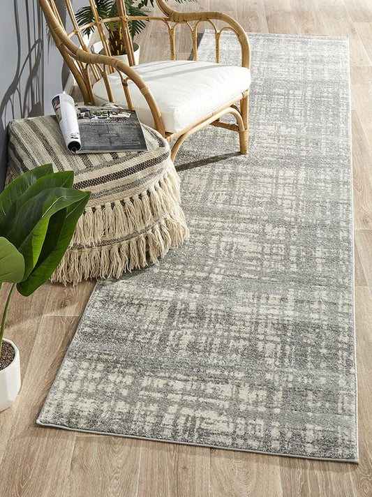 Silver Mirage Abstract Area Rug