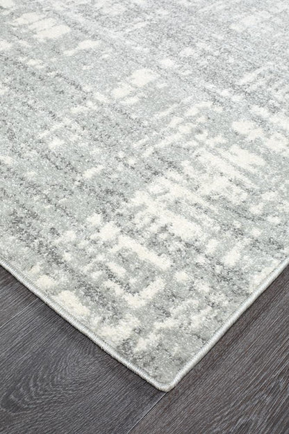 Silver Mirage Abstract Rug