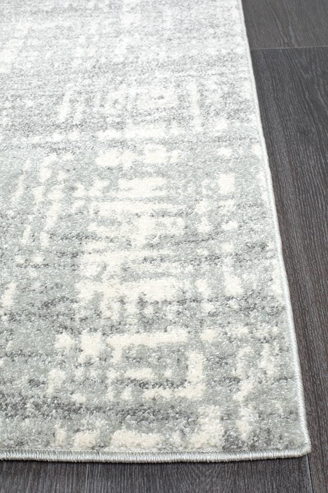 Silver Mirage Abstract Rug