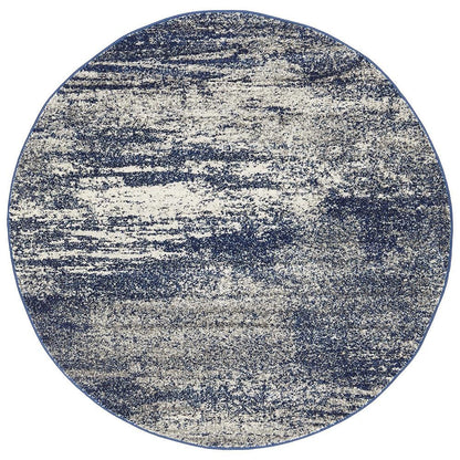 Mirage Blue Round Rug