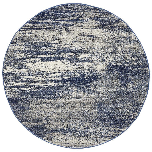 Mirage Blue Round Rug