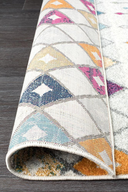 Mirage White & Multi Runner Rug