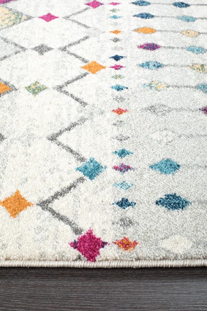 Mirage White & Multi Rug