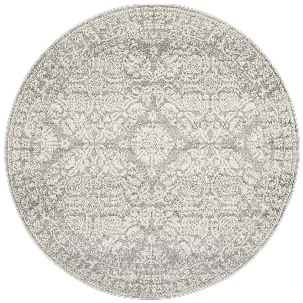 Mirage Transitional Silver Round Rug