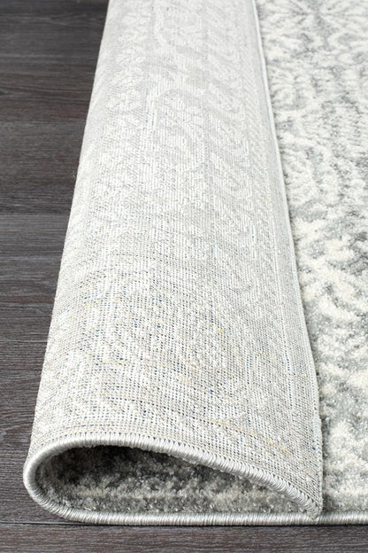 Mirage Transitional Silver Runner Rug