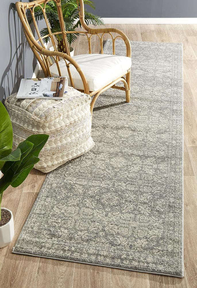 Mirage Transitional Silver Runner Rug