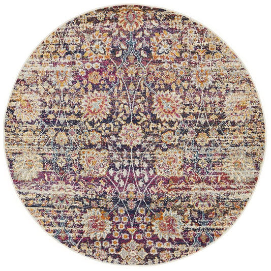 Mirage Multicolored Round Rug