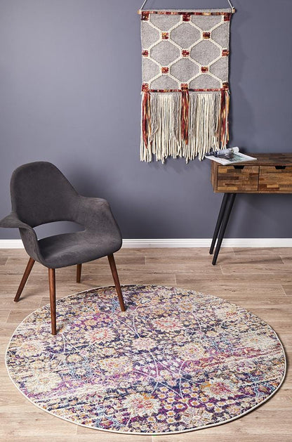 Mirage Multicolored Round Rug